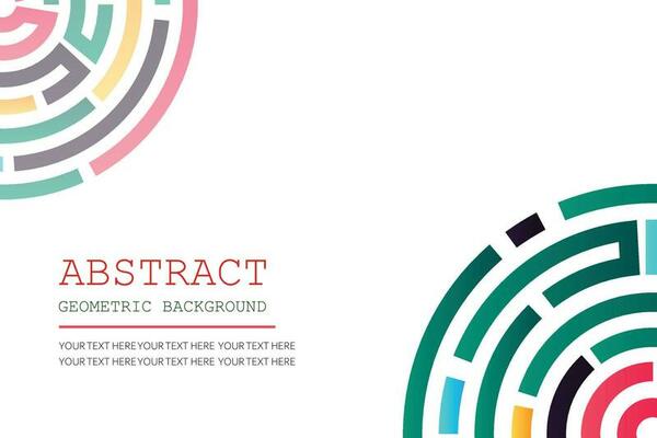 Vector illustration of geometric background with copy space area