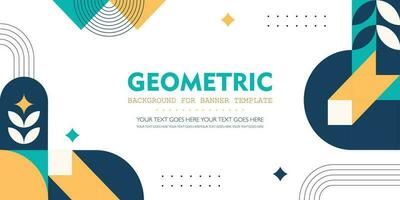 Vector illustration of geometric background for banner template with copy space area