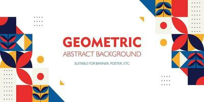 Vector illustration of geometric background for banner template with copy space area