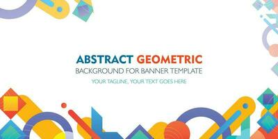 Vector illustration of geometric background for banner template with copy space area