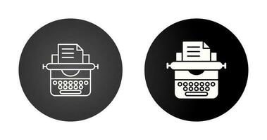 Typewriter Vector Icon