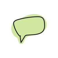 speech bubble and message simple icon vector