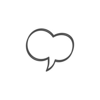speech bubble and message simple icon vector