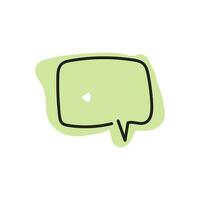 speech bubble and message simple icon vector