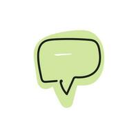 speech bubble and message simple icon vector