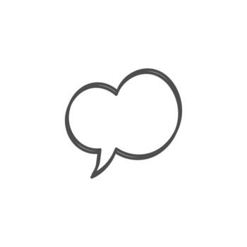 speech bubble and message simple icon vector