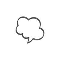 speech bubble and message simple icon vector