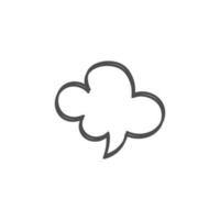 speech bubble and message simple icon vector