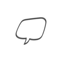 speech bubble and message simple icon vector