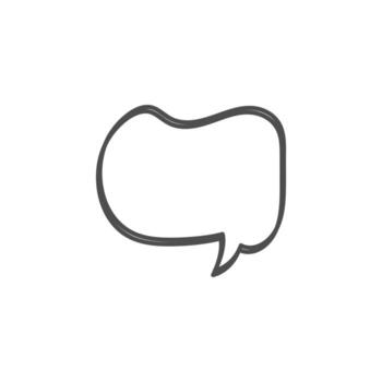 habla burbuja y mensaje sencillo icono vector