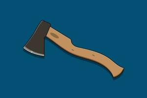 Axe icon isolated on white background flat design cartoon style vector illustration