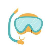 Swimming mask for deep diving. Beach holiday, vacation concept. Cartoon flat illustration. vector