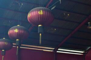 Chinese new year lanterns in chinatown at Jakarta. JAKARTA, INDONESIA, MAY 26, 2019 photo