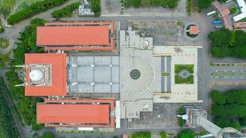 Aerial view of Great Mosque in Central Java. It is the largest mosque in Southeast Asia. Semarang - Indonesia. December 6, 2021 photo