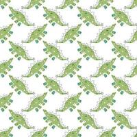 Vector seamless pattern with dinosaur