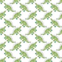 Vector seamless pattern with dinosaur