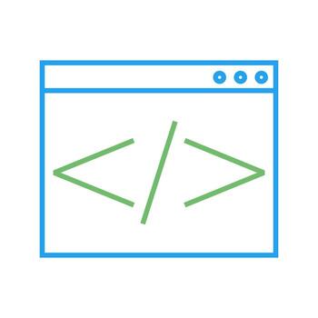 icono de vector de codificación html