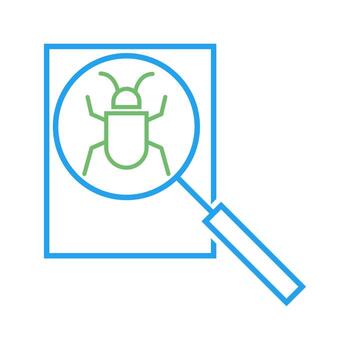 icono de vector de depuración