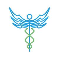 icono de vector de caduceo