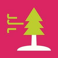 Tree with Wind Vector Icon