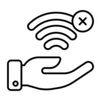 A unique design icon of no wifi vector