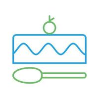 Chocolate cake piece Vector Icon