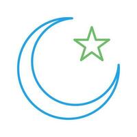 Moon and Star Vector Icon