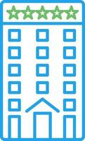 Five Star Building Vector Icon