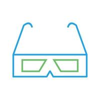 icono de vector de gafas 3d