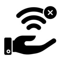 A unique design icon of no wifi vector