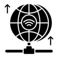 un único diseño icono de global Wifi vector