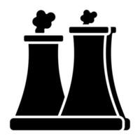 Perfect design icon of factory building denoting concept of air pollution vector