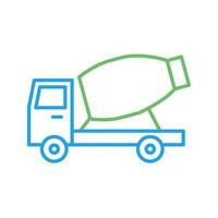 Cement Mixer Truck Vector Icon