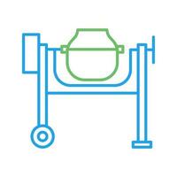 Cement Mixing Vector Icon