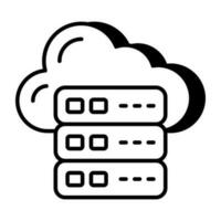 A unique design icon of cloud database vector