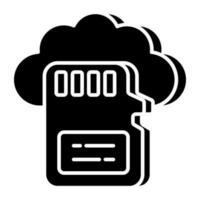 An icon design of cloud sd vector