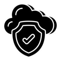 Modern design icon of cloud security vector