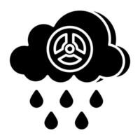 Unique design icon of acidic rain vector