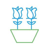 Tulips in Pot Vector Icon