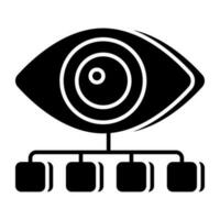 An icon design of network monitoring vector