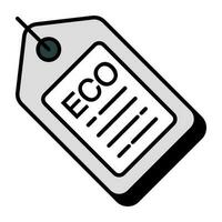 An icon design of eco tag vector