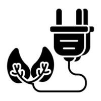 A unique design icon of eco plug vector