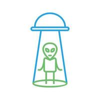 icono de vector de abducción extraterrestre