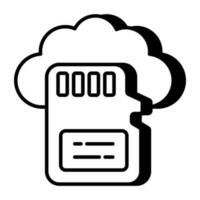 An icon design of cloud sd vector