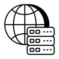 un icono diseño de global servidor vector