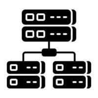 An icon design of server network vector