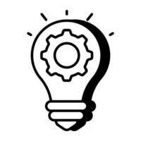 A linear design icon of idea generation vector