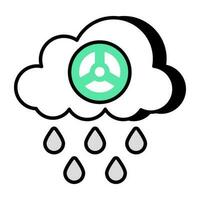 Unique design icon of acidic rain vector