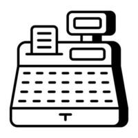 A premium download icon of cash register vector