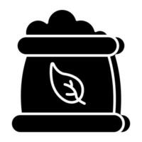 icono de diseño único de bolsa ecológica vector